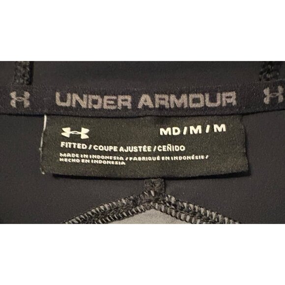 Under Armour Fitted Hooded Pocket Mens Medium Storm Water Resistant Black Jacket - Picture 3 of 6